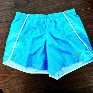Nike Girls XL dri-fit logo shorts blue